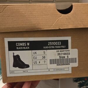Dr. Martens Black Combs Boots